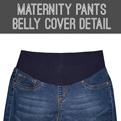 Hybrid & Company Women's Comfy Maternity Jeans - color: Medium Blu7, size: 1X