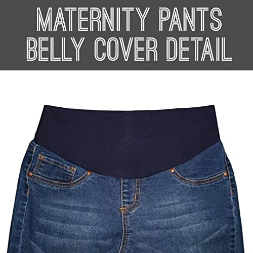 Hybrid & Company Women's Comfy Maternity Jeans - color: Medium Blu7, size: 2X