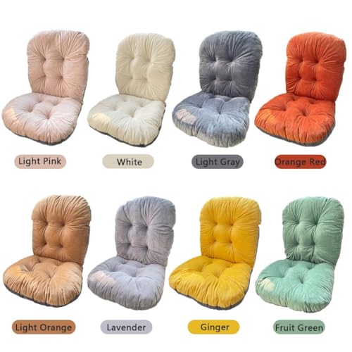 Office Chair Cushion Desk Seat Pad with Back Support for Dorm Chairs - color: Fruit Green