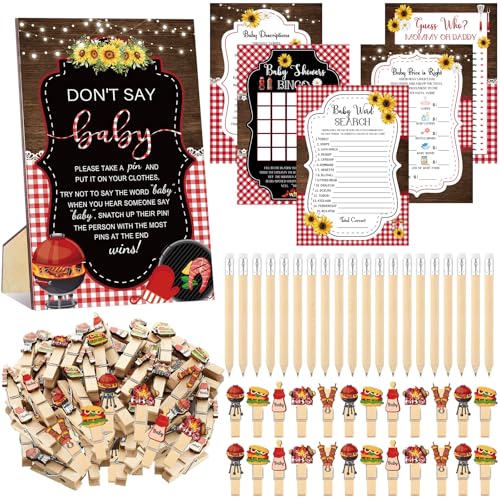 Patelai 321 Pcs Baby Shower Games Supplies, Bbq - style: Bbq