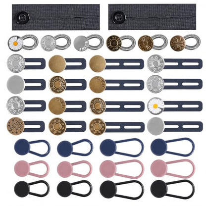 Button Extenders for Jeans and Pants - color: 36-pcs Waist Expander