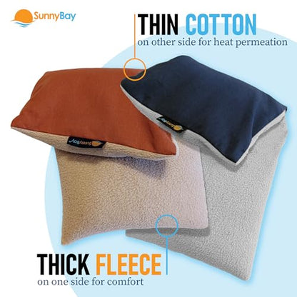 SunnyBay Microwavable Neck and Shoulder Heating Pad, 6x11 Inches, 2 Pack - color: Navy Blue and Persimmon