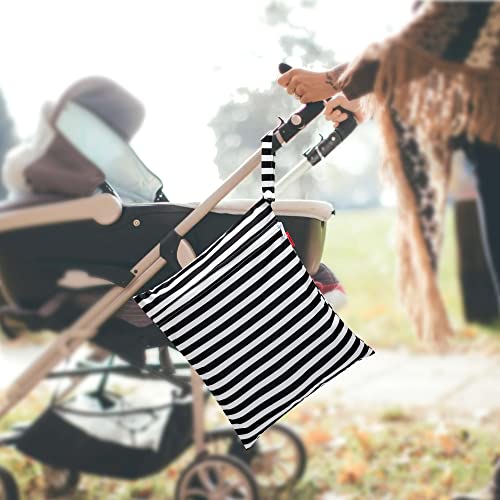Damero Breast Pump Parts Bag with Place Mat, Black Strips - color: Black Strips