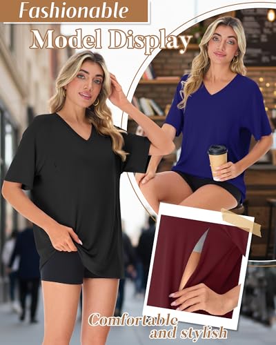 3 Pack Women's Nursing Shirts - color: Black, Dark Blue, Burgundy, size: X-Large