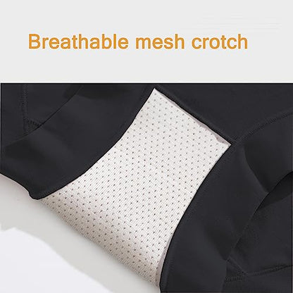 Postpartum C Section Cotton Compression Underwear Recovery Panties - color: Black + Tan, size: 8