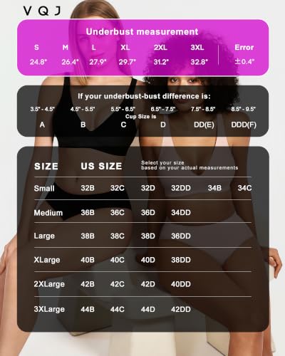 VQJ Women's Wireless Push Up Plunge T-Shirt Jelly Bras - color: Classic Black, size: 3X-Large