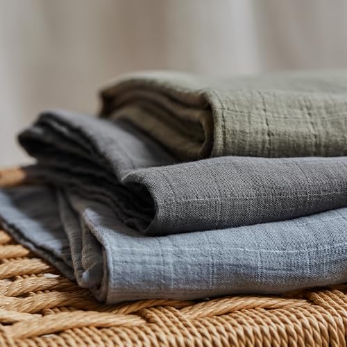 Swaddle Blanket, 100% Organic Cotton Muslin, 47"x47" Newborn - color: Tradewins