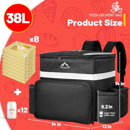 GoHimal Food Delivery Backpack Delivery Bags for Uber Eats DoorDash Black - color: Black