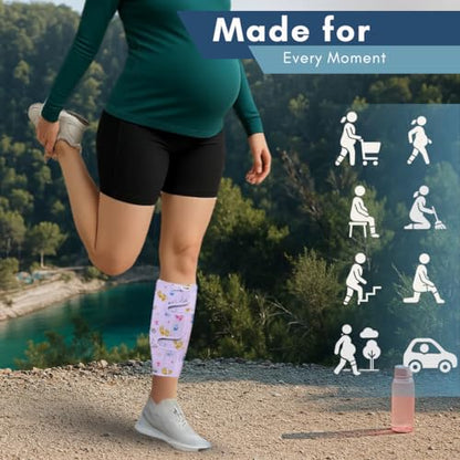 ELI&VAL New Mommy Essentials for First Time Mom – 2 Pack Pregnancy Calf Compression Sleeves – 1st Trimester Must Haves for Leg Support, Swelling, Fatigue & Circulation During Pregnancy and Postpartum