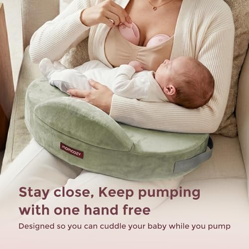 Momcozy Cozylite Nursing Pillow for Breastfeeding - Supportive Memory Foam - color: Light Green