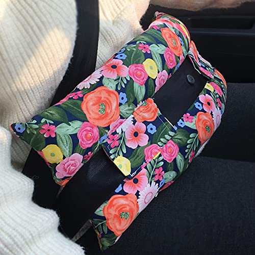 Hysterectomy Pillow Abdominal Surgery Seatbelt Pillows with Pocket Myomectomy Comfort Cushion for Belly Incision Tummy Tuck C-Section Recovery Gifts Women Patients (Cute Flower) - color: Cute Flower