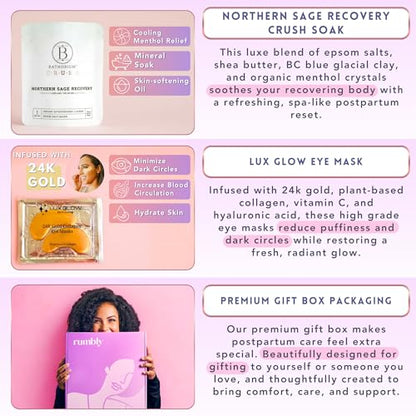 Postpartum Essentials Box, 6 Piece Gift Set for New Moms - size: Postpartum
