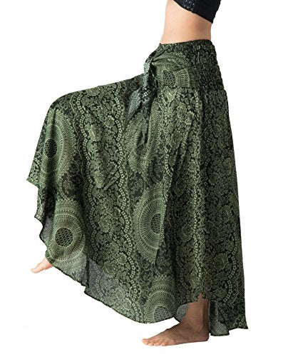 Long Skirts for Women Maxi Boho Skirt - color: Blossom Green, size: One Size