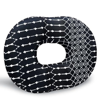 Donut Pillow for Hemorrhoids Seat Cushion for Tailbone Pain Relief - color: Black