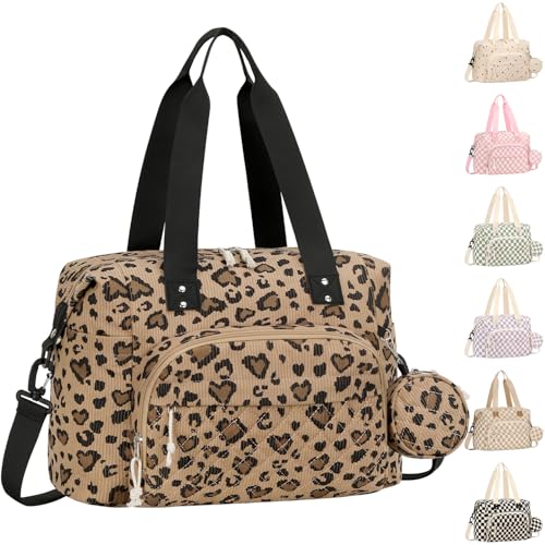 Tenot Diaper Bag Tote, Baby Bag with Pacifier Case, Leopard Print - color: Leopard Print