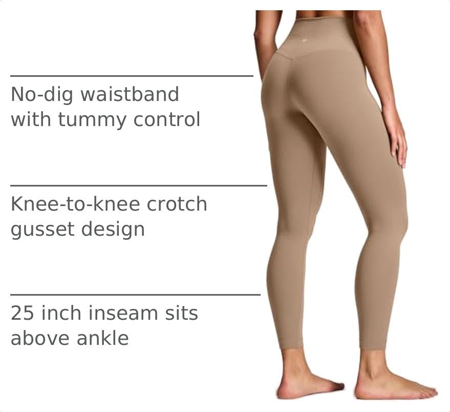 HeyNuts Yoga Pro Leggings 25" - color: Carbon Dust, size: XX-Small