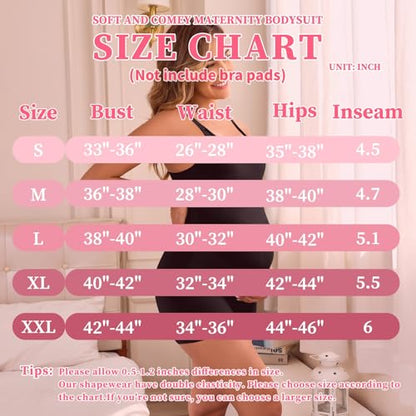 Maternity Shapewear Shorts Pregnancy Bodysuit Under Dress Seamless - color: Black, size: Medium
