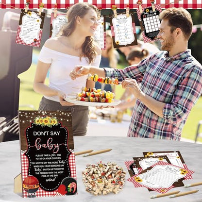 Patelai 321 Pcs Baby Shower Games Supplies, Bbq - style: Bbq