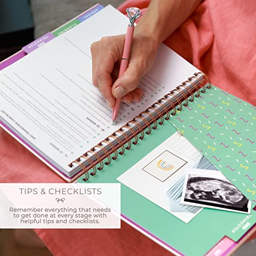 Clever Fox Pregnancy Journal, Expecting First Time Mom Planner Rose Gold - color: Rose Gold, size: 9" x 10.5" Regular Edition