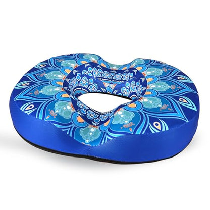 Donut Pillow for Hemorrhoids Seat Cushion for Tailbone Pain Relief - color: Mandala Blue