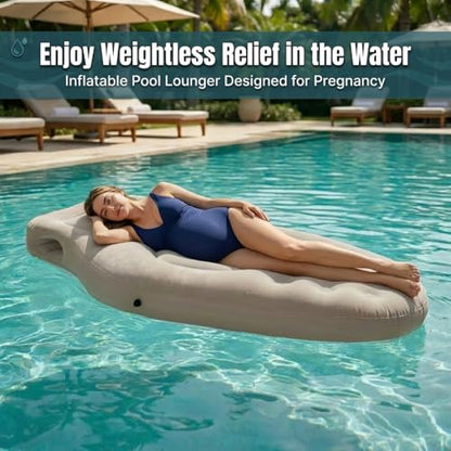 Inflatable Tummy Nest Pregnancy Pillow with Belly Hole (Gray) - color: Gray