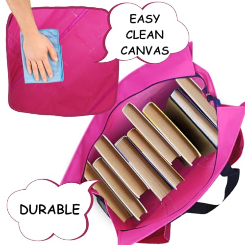 NGIL Work Tote Bag with Exterior Pockets - color: Hot Pink Nurse Life