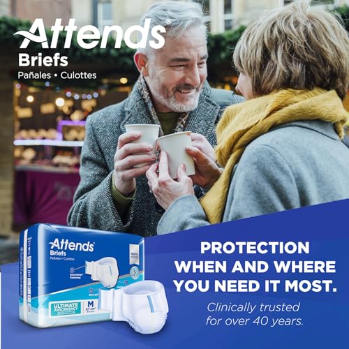 Attends Adult Incontinence Briefs, Medium, Ultimate Absorbency, 24ct Bag - size: Medium (Pack of 24)
