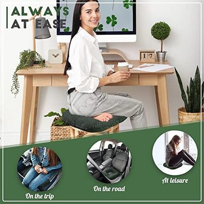 Donut Pillow for Tailbone Pain, Hemorrhoid Pillow (Dark Green) - color: Dark Green