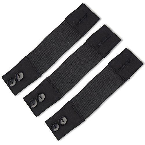 Self-Adjusting Button Waist Stretch Extender Helps Save on Maternity Clothes (Large Adds 6-10", 3-pk) - color: 3-pk, size: Large Adds 6-10"