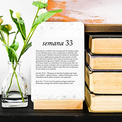 Duncan & Stone Spanish Pregnancy Prayer Cards, Affirmation Set, B&W - color: Black & White - Spanish