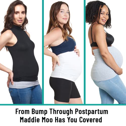 Belly Band Seamless Maternity and Postpartum Shirt Extenders, Cotton, Singles - color: Blue, size: Medium
