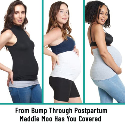 Belly Band Seamless Maternity and Postpartum Shirt Extenders, Cotton, Singles - color: Blue, size: Medium