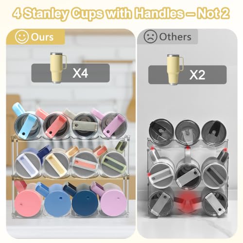 Spaclear Water Bottle Organizer - Stackable Water Bottle Holder for Cabinet - size: 16-Bottle