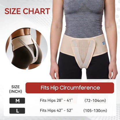 Pelvic Support Belt Uterus Support Belt Women's Brace for Treating Dropped Bladder, Uterine Prolapse, Vulvar Varicosities, Postpartum and Symphysis Pubis Dysfunction - size: Large