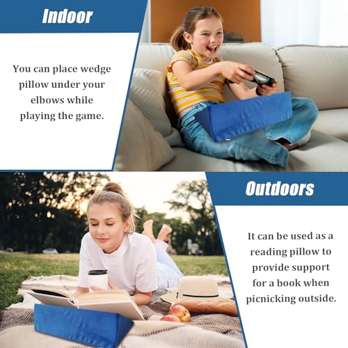 Small Wedge Pillow, Wedge Pillow for Bed Sores, Positioning Pillow - color: 1 Unit, Blue