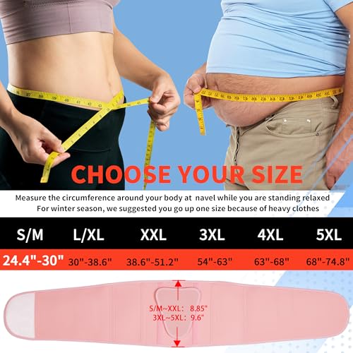 FEATOL Back Brace for Women & Men, Lower Back, Sciatica Pain Relief - color: Pink, size: Small/Medium (24.4"-29.8")