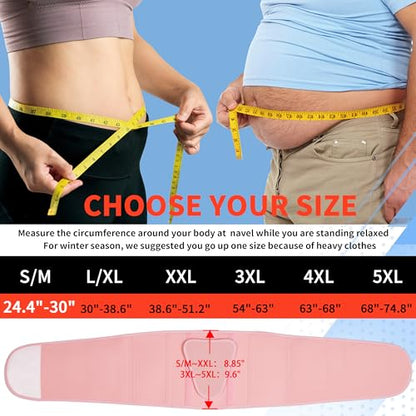 FEATOL Back Brace for Women & Men, Lower Back, Sciatica Pain Relief - color: Pink, size: Small/Medium (24.4"-29.8")