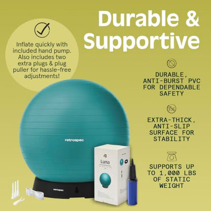 Retrospec Retrospec Luna Exercise Ball - color: Turquoise