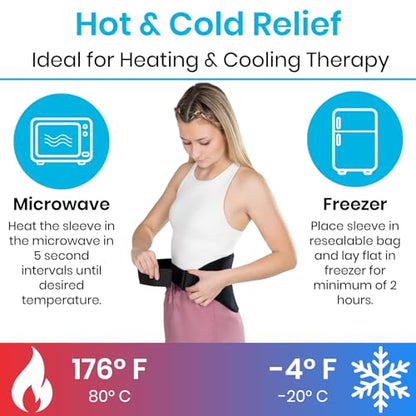 Lumbar Ice Pack - Hot & Cold Gel Wrap for Back Pain, Sciatica & Disc Relief