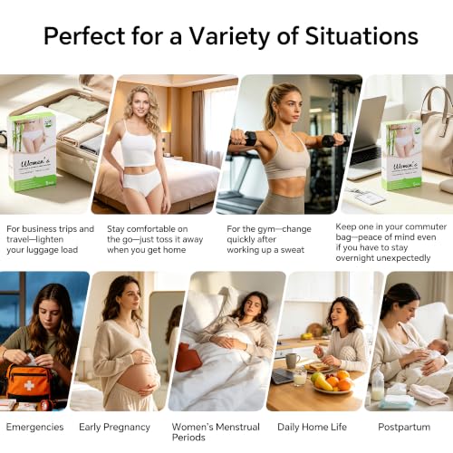 Women's Disposable Underwear for Travel Eco-friendly Bamboo Viscose Briefs Panties Emergency Underpants Bikinis - color: White-10pairs, size: Medium