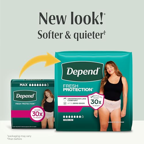 Depend Fresh Protection Adult Diapers for Women, Large, 28 Count - size: Large