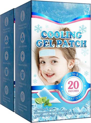 40 Pack Cooling Patches for Migraine & Headache, Outdoor Sports Heat Relief - size: 40pcs
