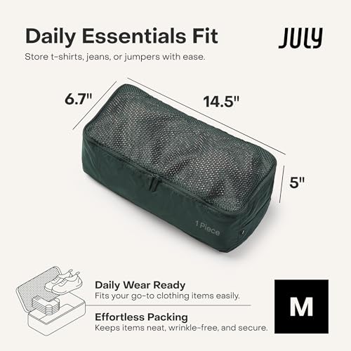July Packing Cells, 4 Set Packing Cubes, Luggage Organizer Bags, Forest - color: Forest