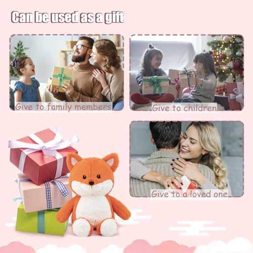Microwavable Fox Stuffed Animals, Laveder & Flaxseed Coolable & Heatable Stuffed Animals, Plush Toys