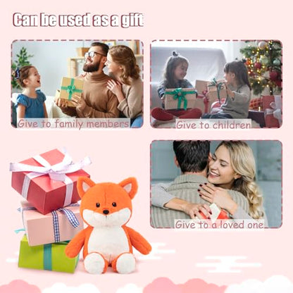 Microwavable Fox Stuffed Animals, Laveder & Flaxseed Coolable & Heatable Stuffed Animals, Plush Toys