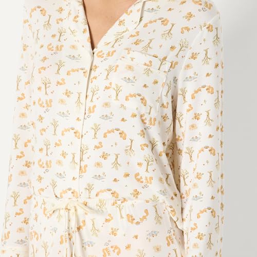 Amazon Essentials x Sofia Grainge Mommy and Me Long Sleeve Pajama Set - color: Ivory Squirrel Picnic, size: Small