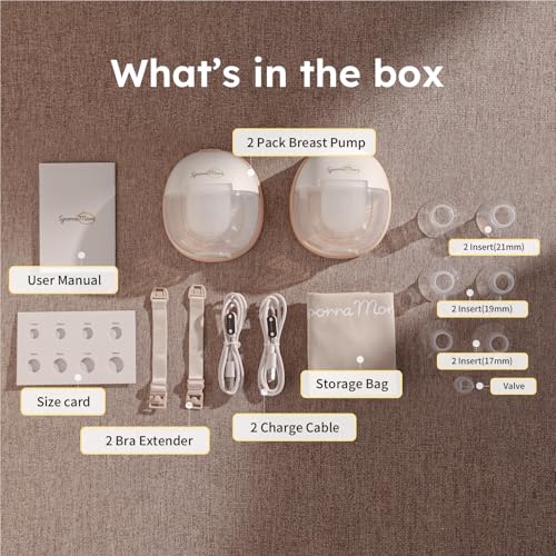 Heated Wearable Breast Pump W2, Hands-Free, 2-Pack, 24mm