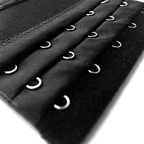 12 Pieces Flexible Bra Extender Strap 2/3/4/5 Hooks 3 Rows Adjustable Elastic Bra Band Extension for Women, Black/White/Beige