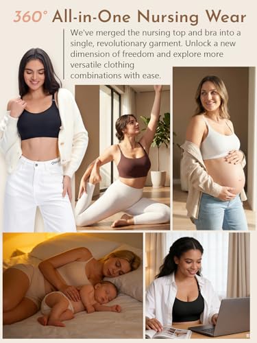 Seamless Wireless Nursing Bras for Breastfeeding Maternity 3PACK - color: Black/Beige/Brown, size: X-Large