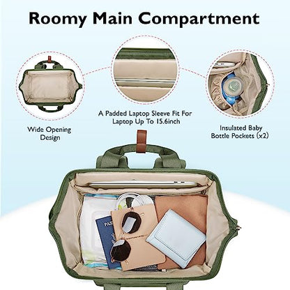 mommore Breast Pump Bag for Spectra S1/S2 & Medela with Insulated Cooler - color: Green
